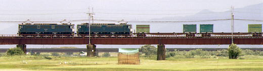 EF60重連 紀ノ川鉄橋