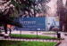 プラド美術館南門前の『フェルメール展』の看板
